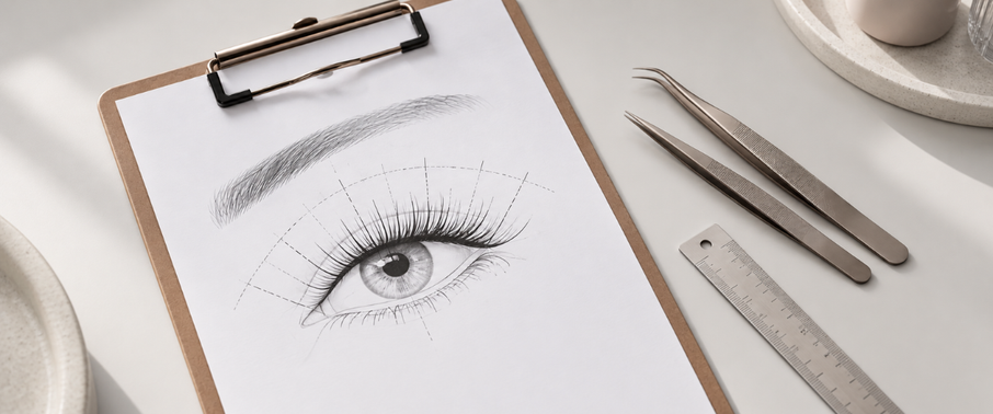 Client preparation Lash mapping before applying lashes